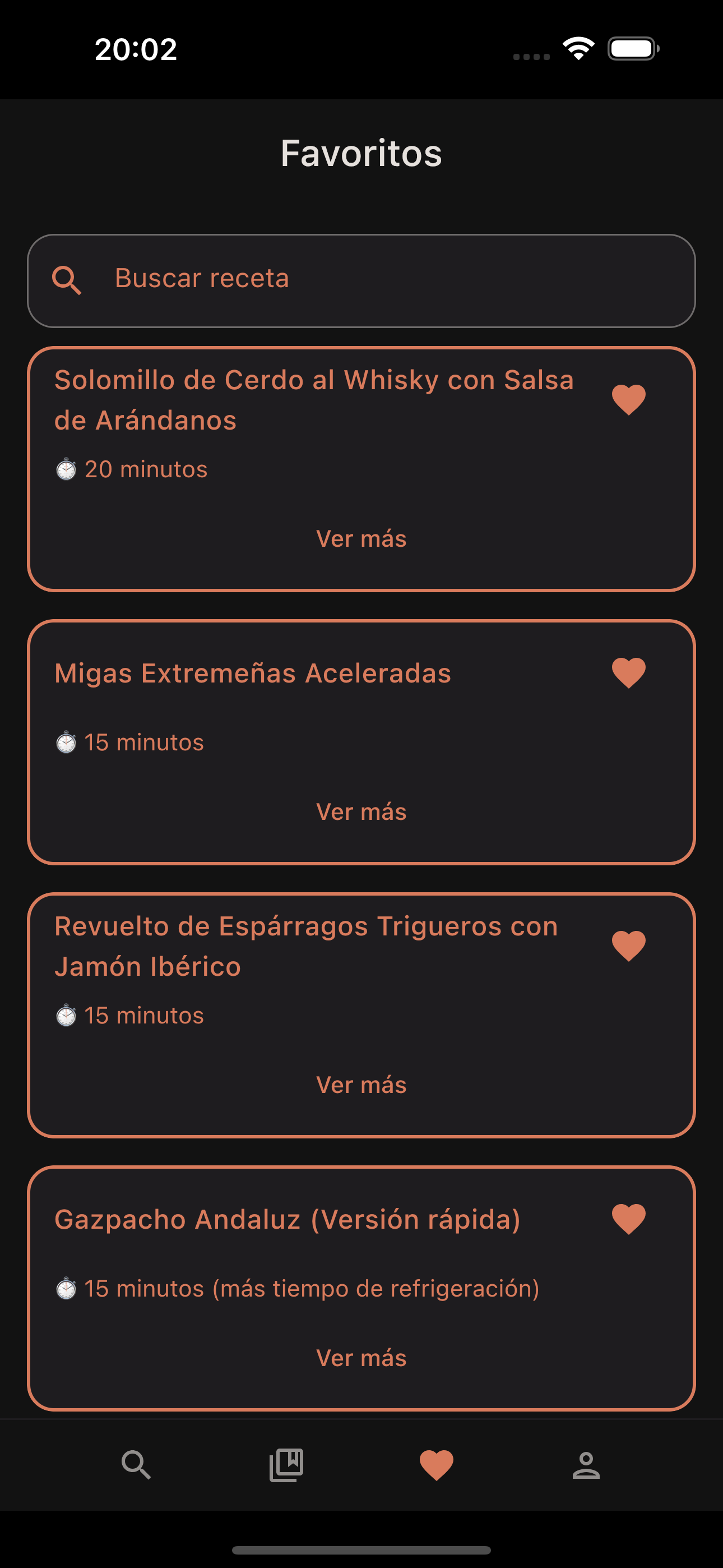 App screenshot dark mode